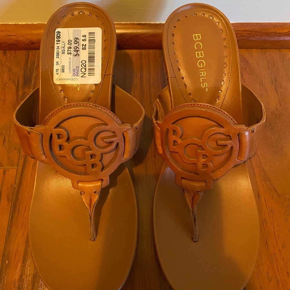 BCBG Platform Wedge Sandals